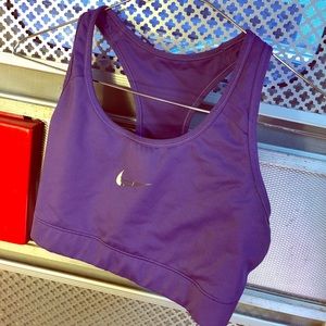 Purple Nike sports bra size medium